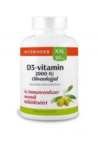 INTERHERB XXL D3-vitamin 50 µg (2000 IU) lágyzselatin kapszula